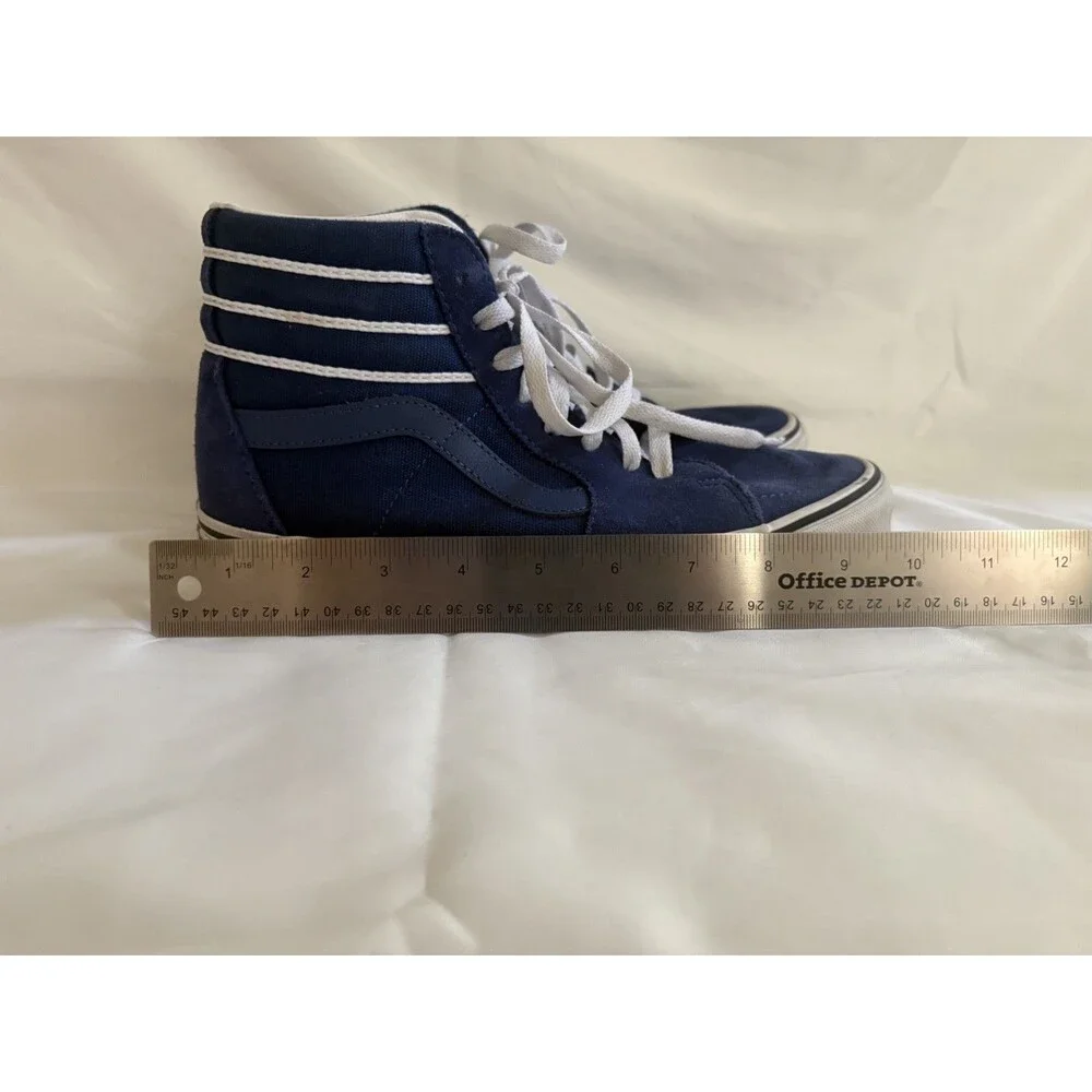 Vans Blue Suede High Top Skate Shoes Great Condition Womens 8.5 Men’s 7